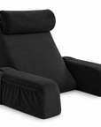 Memory Foam Bed Rest Pillow with Armrests, Neck Support & Side Pockets – Reading Backrest Cushion