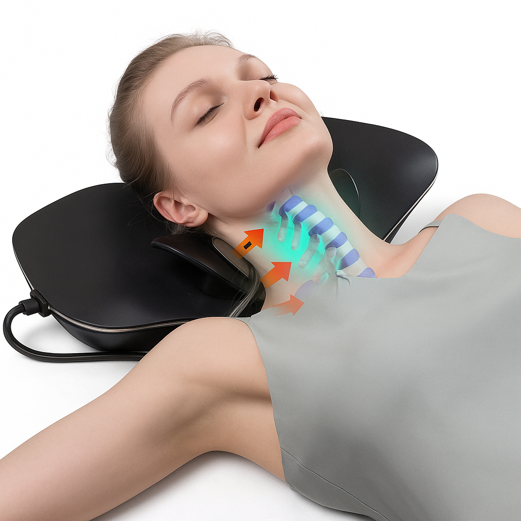 Adjustable Cervical Traction Device for Neck Support | Home Neck Stretcher for Comfortable Relaxation and Posture Alignment