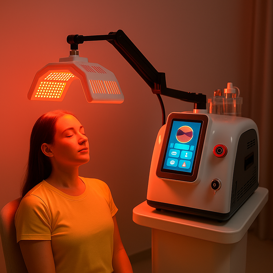 Photodynamic 7 Colors With High Power Piranha LEDS PDT Machine 5 Handles Light Therapy Facial Care