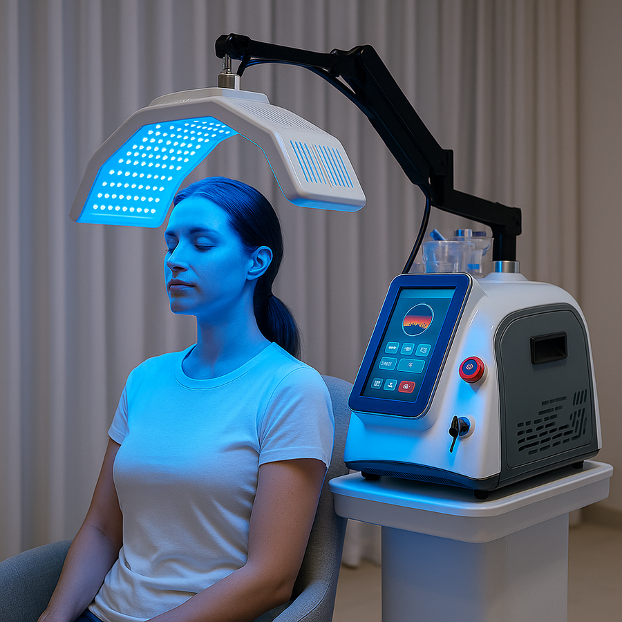 Photodynamic 7 Colors With High Power Piranha LEDS PDT Machine 5 Handles Light Therapy Facial Care