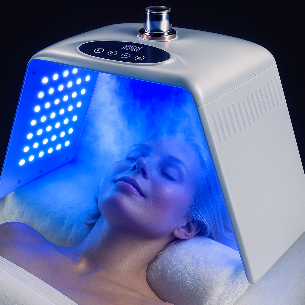 Theia Glow Omega Pro – 7-Color LED Light Therapy PDT Device for Skin Rejuvenation & Anti-Aging