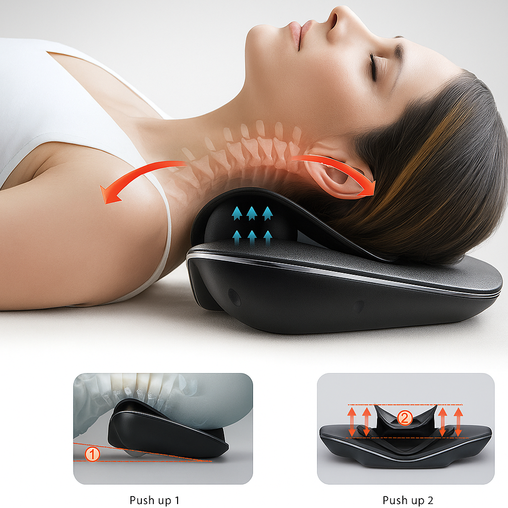 Adjustable Cervical Traction Device for Neck Support | Home Neck Stretcher for Comfortable Relaxation and Posture Alignment