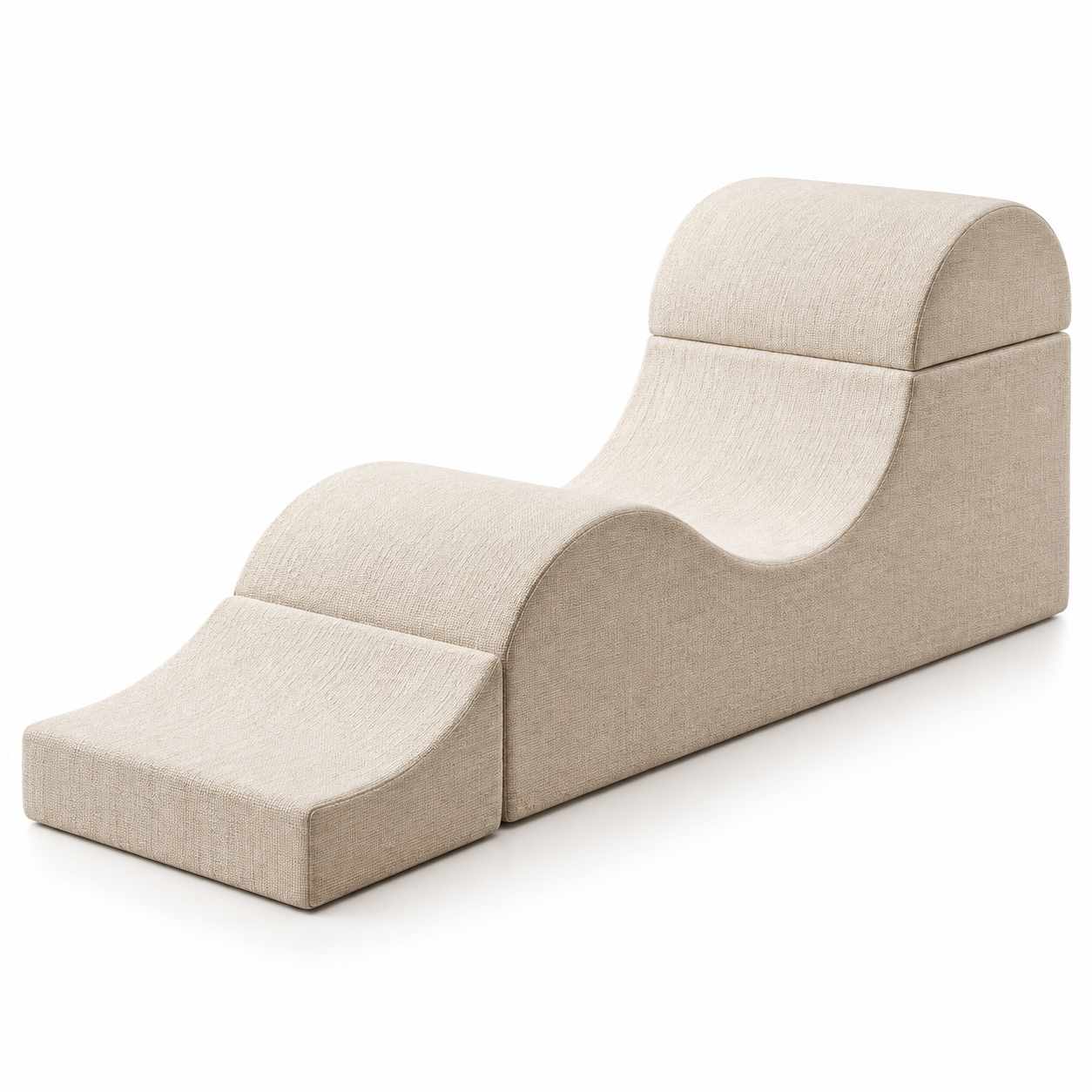 Convertible Floor Lounge Chair with Backrest & Leg Support – Modular Upholstered Recliner
