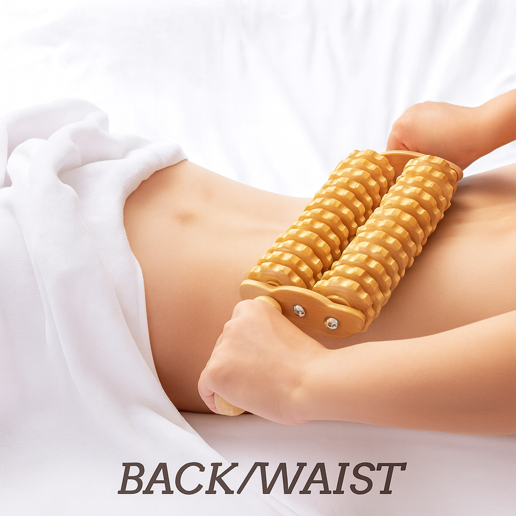 Theia DualCore Wooden Body Roller – Deep Tissue Meridian Massager