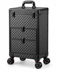 Rolling Beauty Makeup Case – 3-Drawer Salon Organizer Trolley with Wheels & Storage Compartments