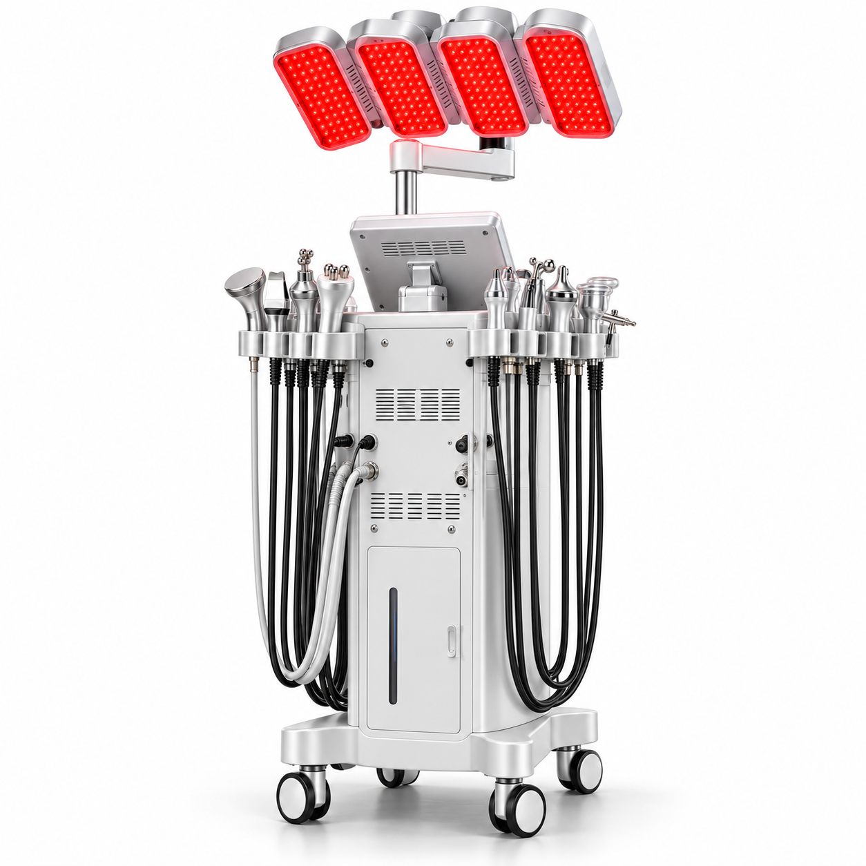 12-in-1 Hydro Dermabrasion Facial Machine with 4-Color LED Light Therapy