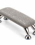 Luxury Glitter Manicure Hand Rest – Silver Padded Nail Armrest