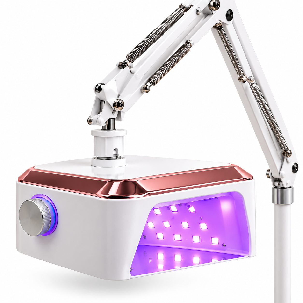54W Cordless UV LED Nail Lamp with Adjustable Floor Stand – 360° Rotating for Manicure & Pedicure