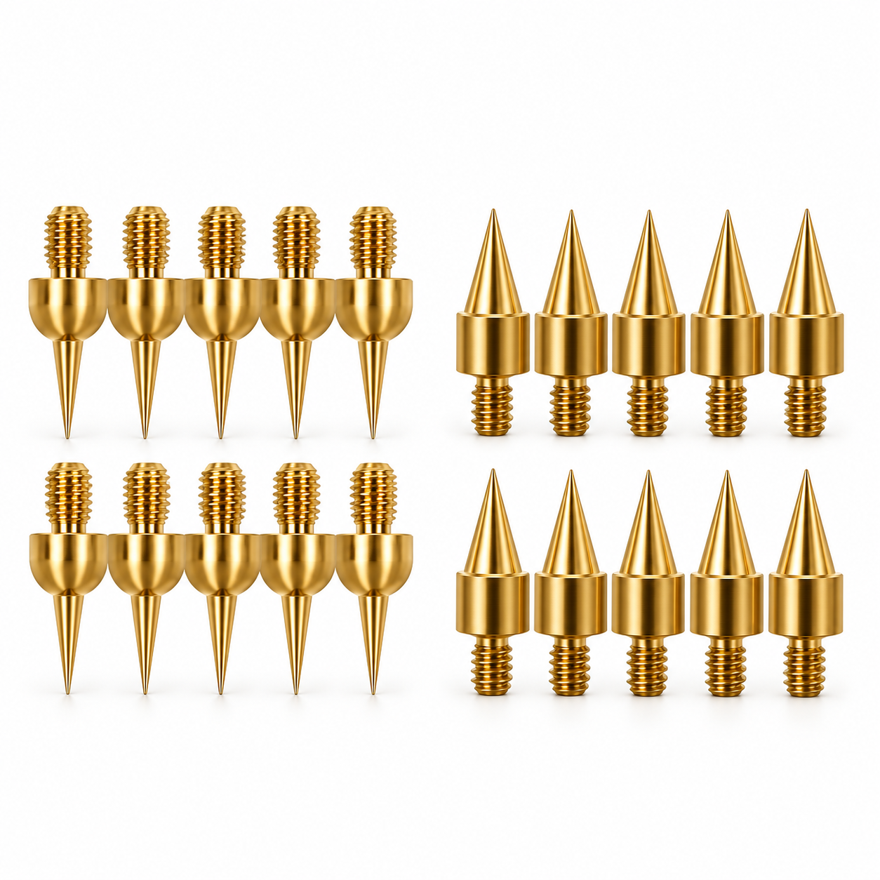 20-Piece Gold Plasma Pen Replacement Needle Tips – Fine & Standard Pointed Screw-In Electrodes