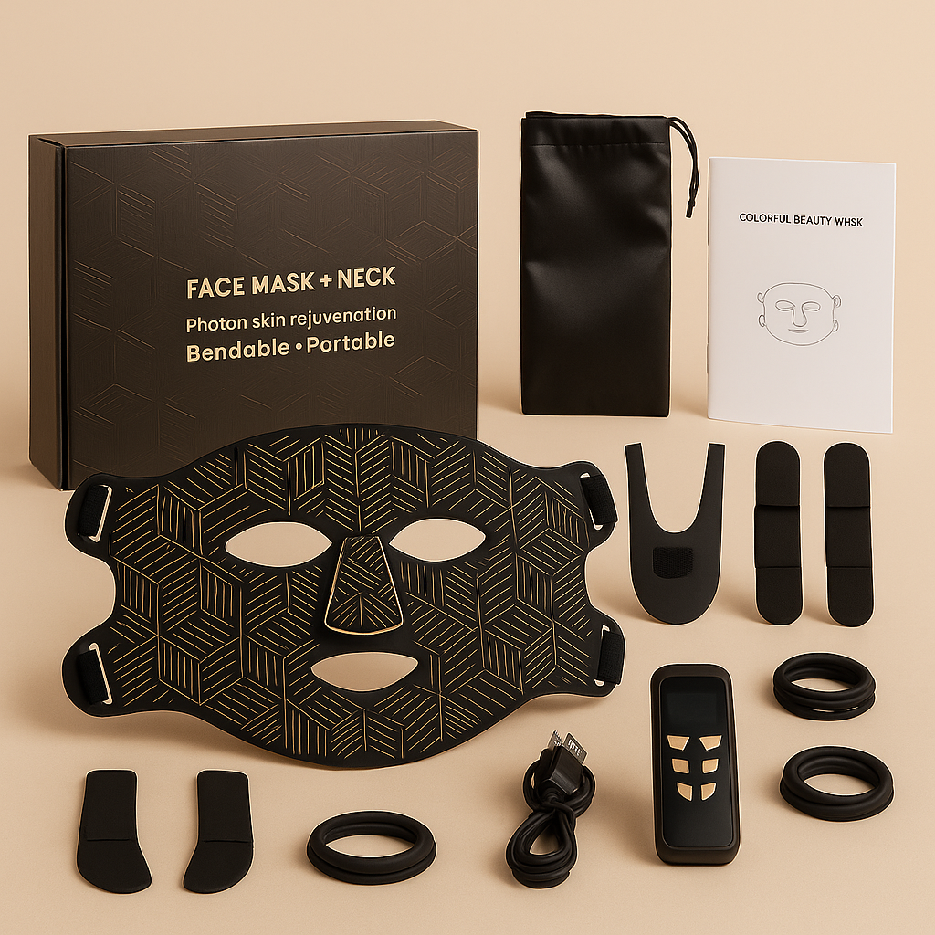 LED Facial Therapy Mask – 8-Color Red & Near-Infrared Light for Firming, Whitening & Anti-Redness