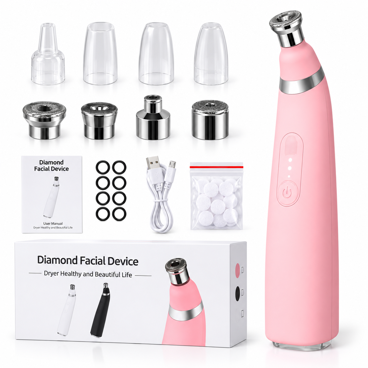 Portable Diamond Microdermabrasion Facial Device