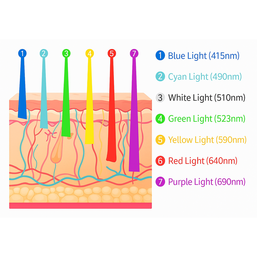 7 Colors Pdt Omega Led Light Therapy Machine Light Therapy – Theia