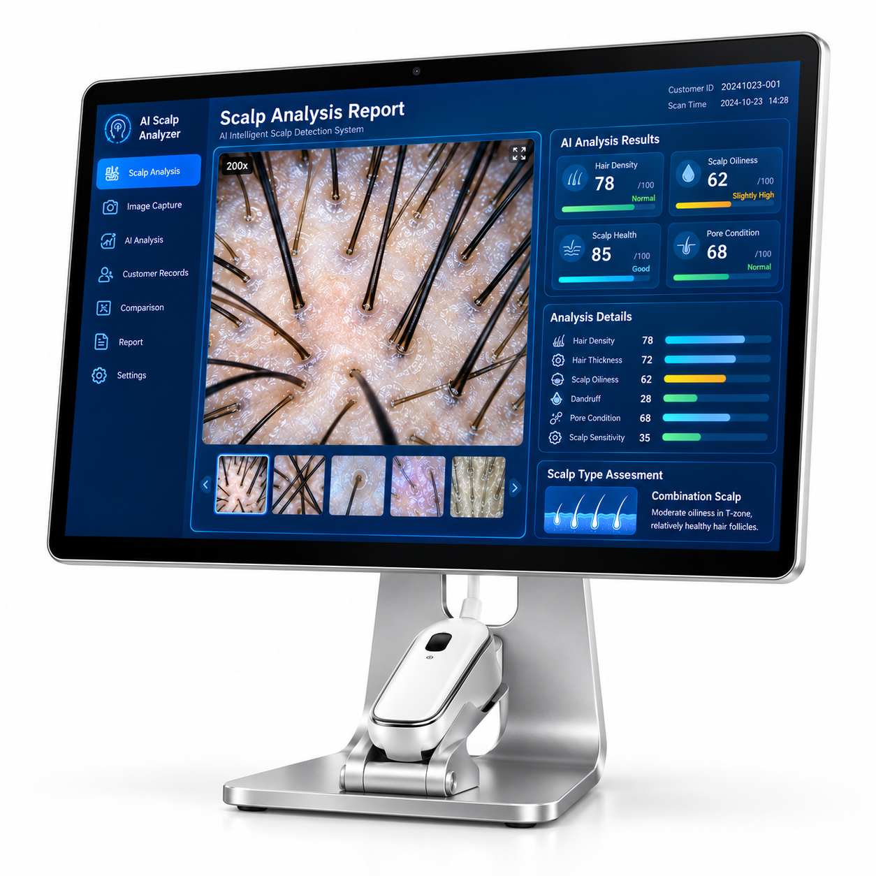 AI Scalp Analyzer T1 – Intelligent Hair & Scalp Analysis System