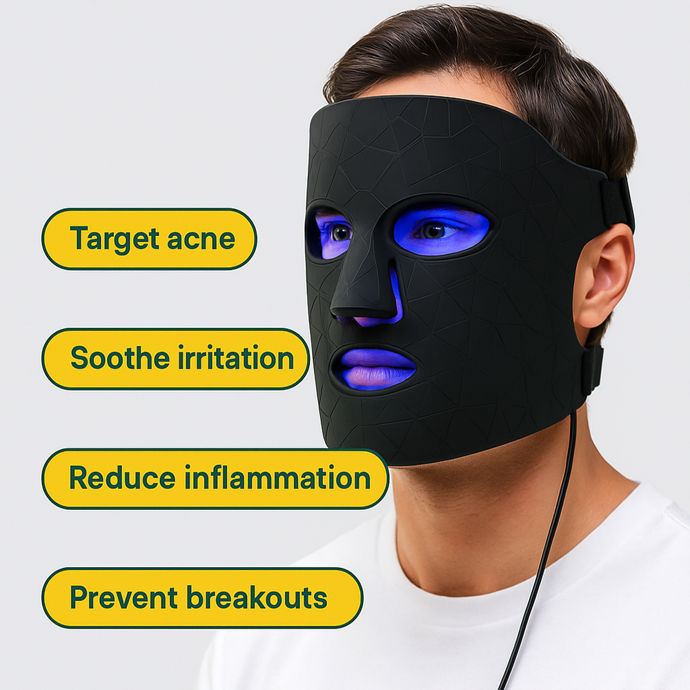 LED Facial Therapy Mask – 8-Color Red & Near-Infrared Light for Firming, Whitening & Anti-Redness
