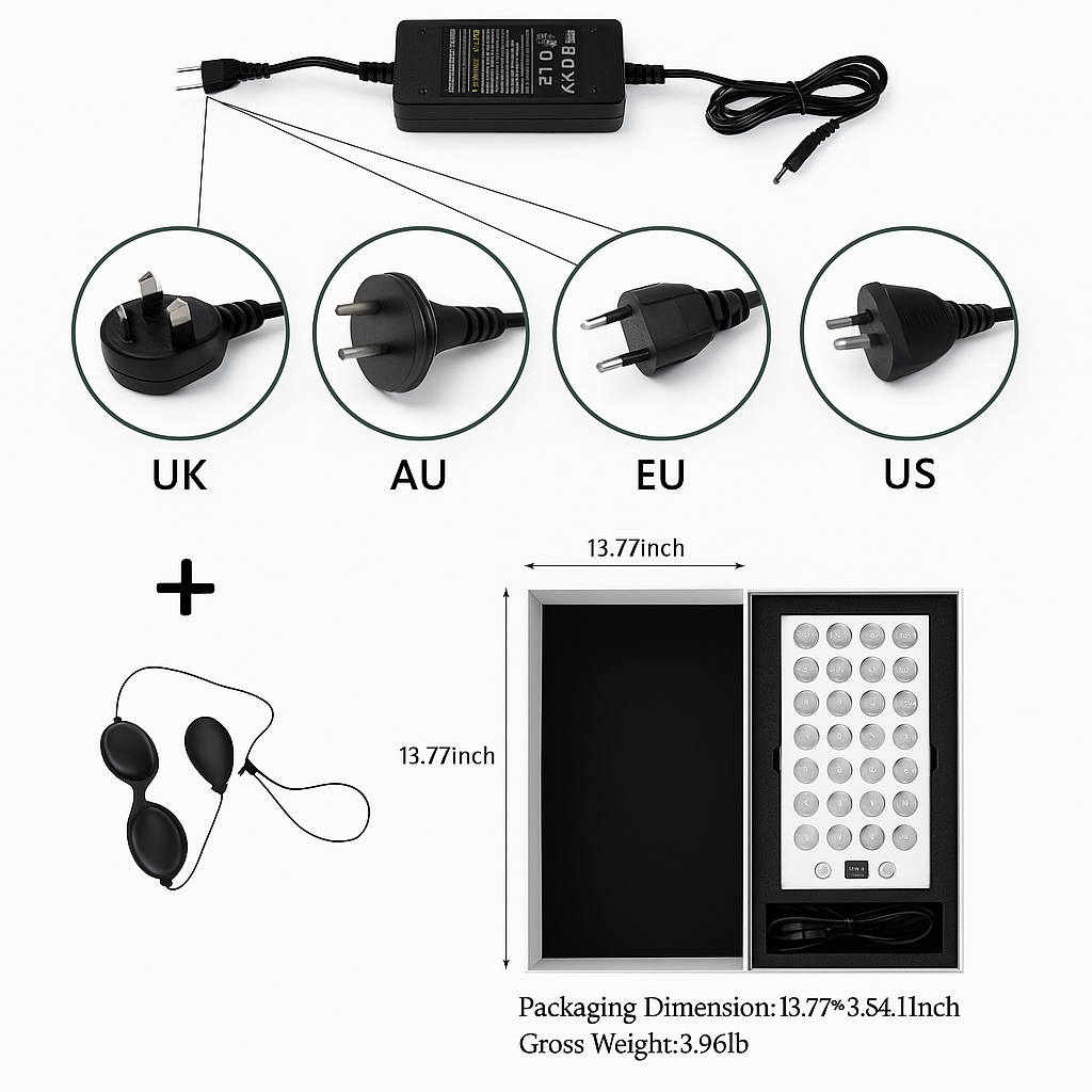 RTL40 Portable Red Light Therapy Device | 40pcs 5W LEDs | Pain Relief & Skin Care