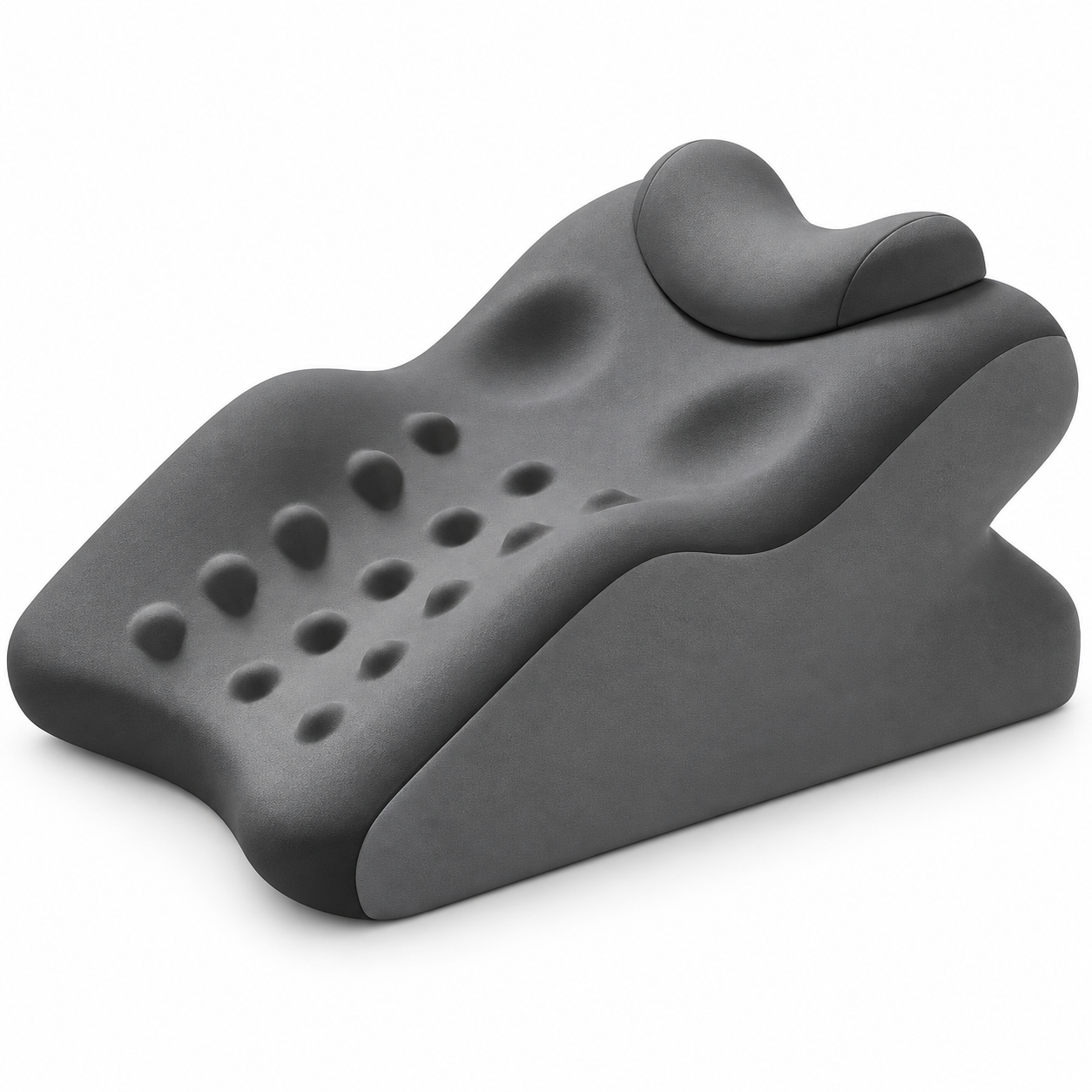Memory Foam Wedge Support Pillow with Neck Cushion & Massage Points