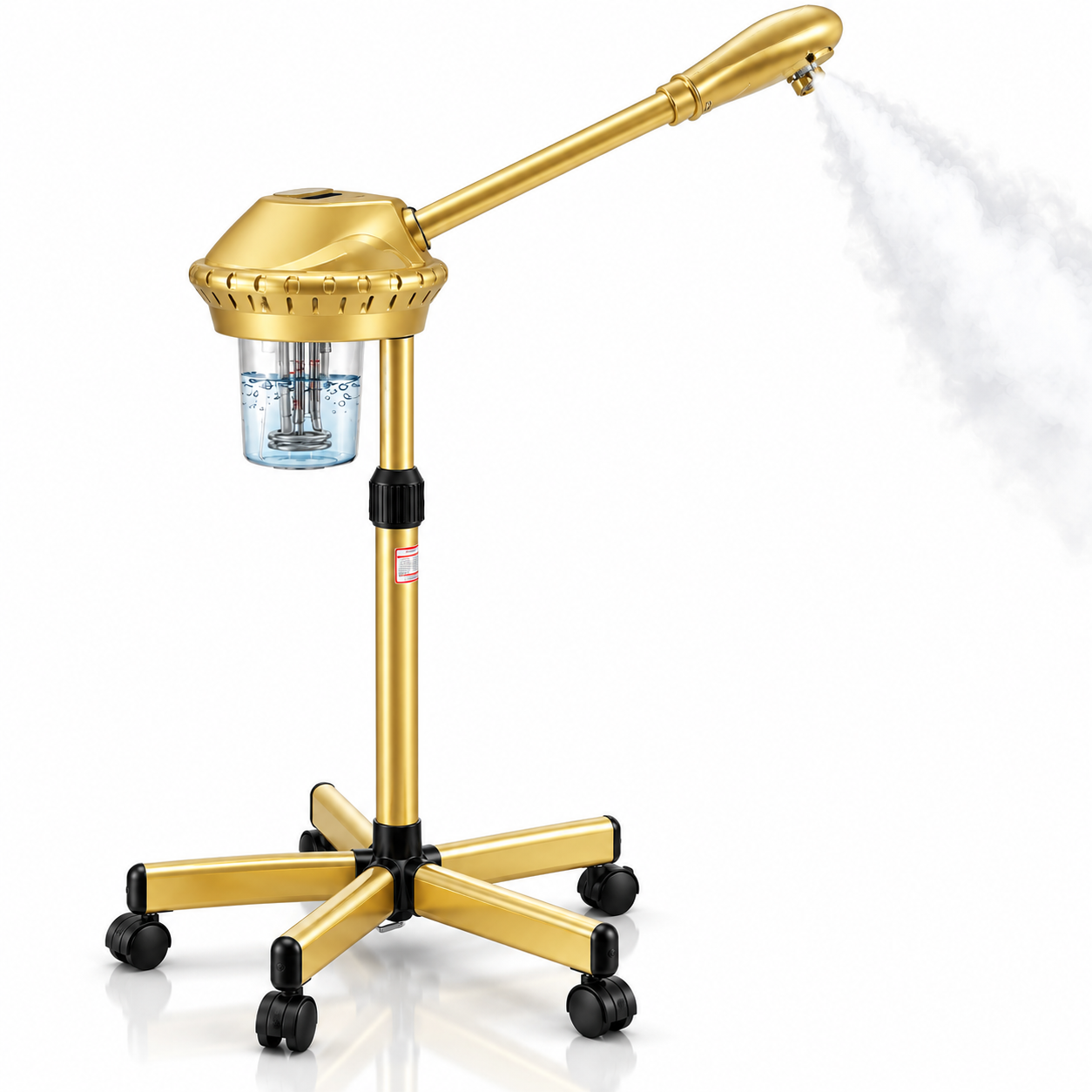 Professional Facial Steamer on Wheels – Adjustable Height 360° Rotating Hot Mist Salon Steamer