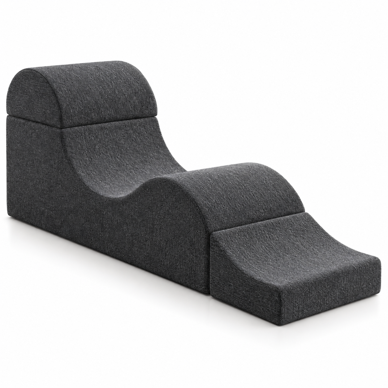 Convertible Floor Lounge Chair with Backrest & Leg Support – Modular Upholstered Recliner