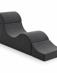 Convertible Floor Lounge Chair with Backrest & Leg Support – Modular Upholstered Recliner