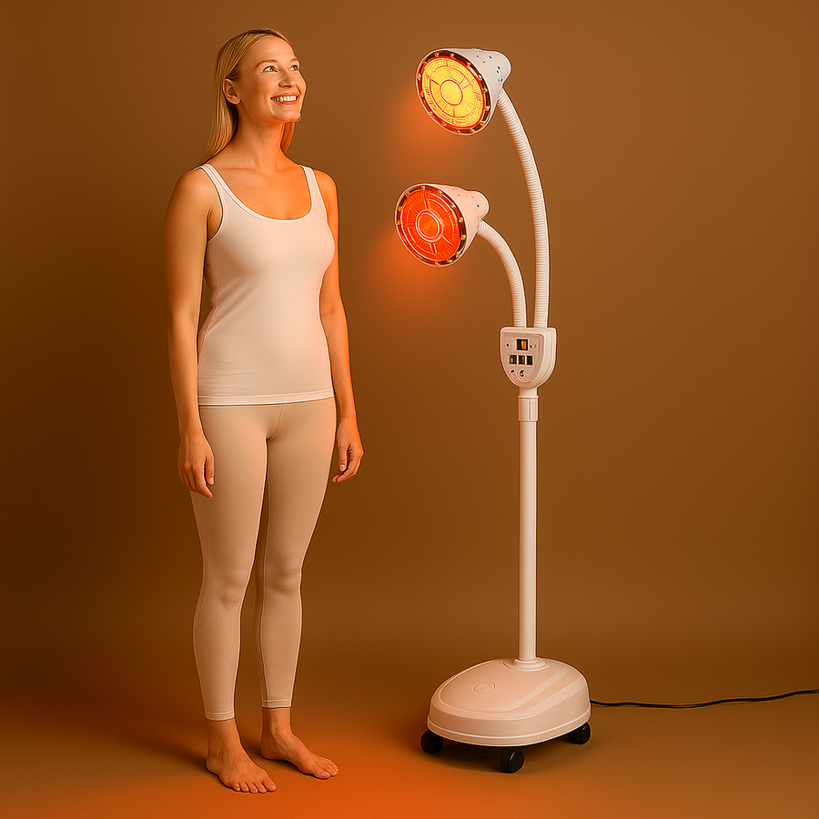Theia Infrared Relief Pro – Dual-Head Heat Therapy Lamp with Stand
