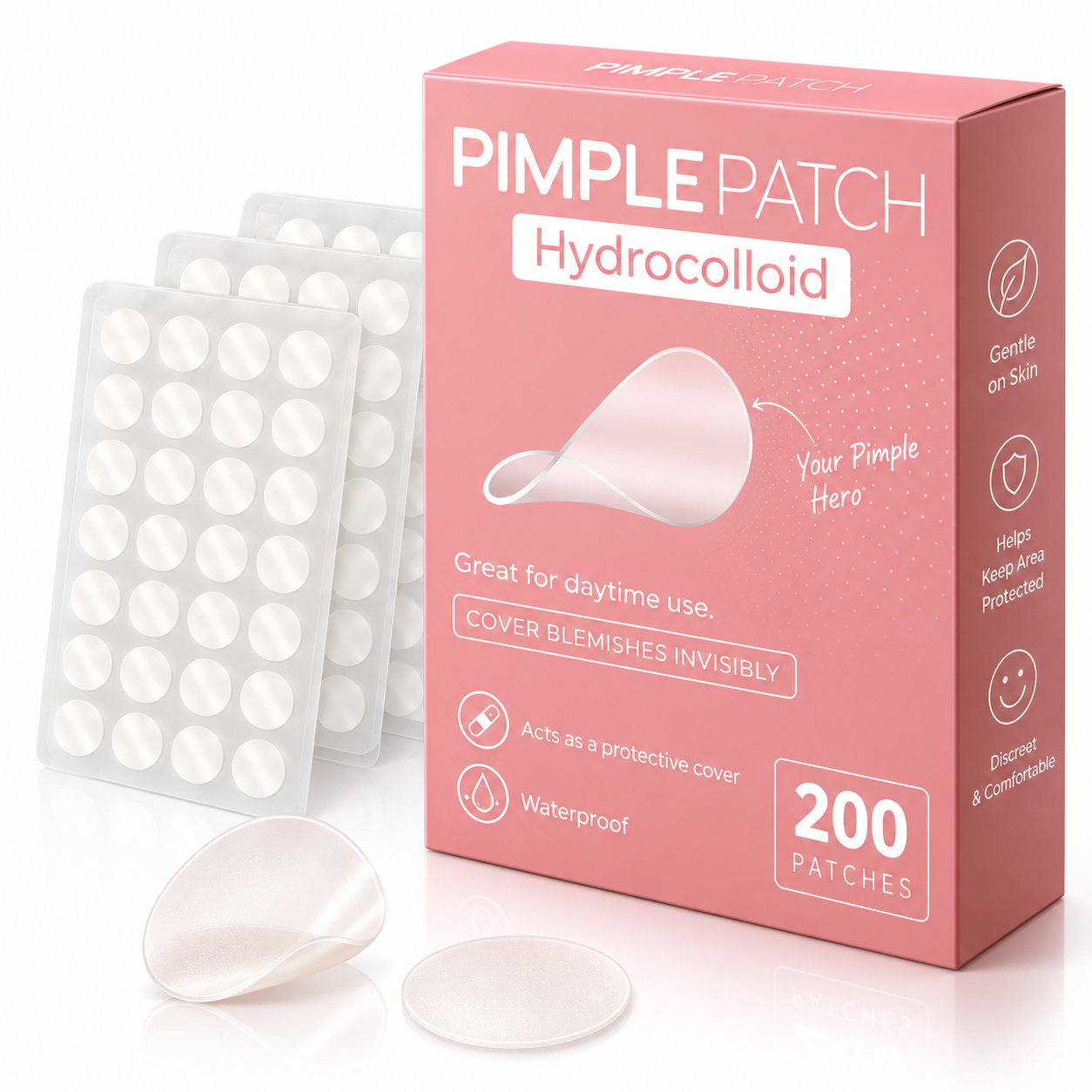 200 PCS Hydrocolloid Pimple Patches
