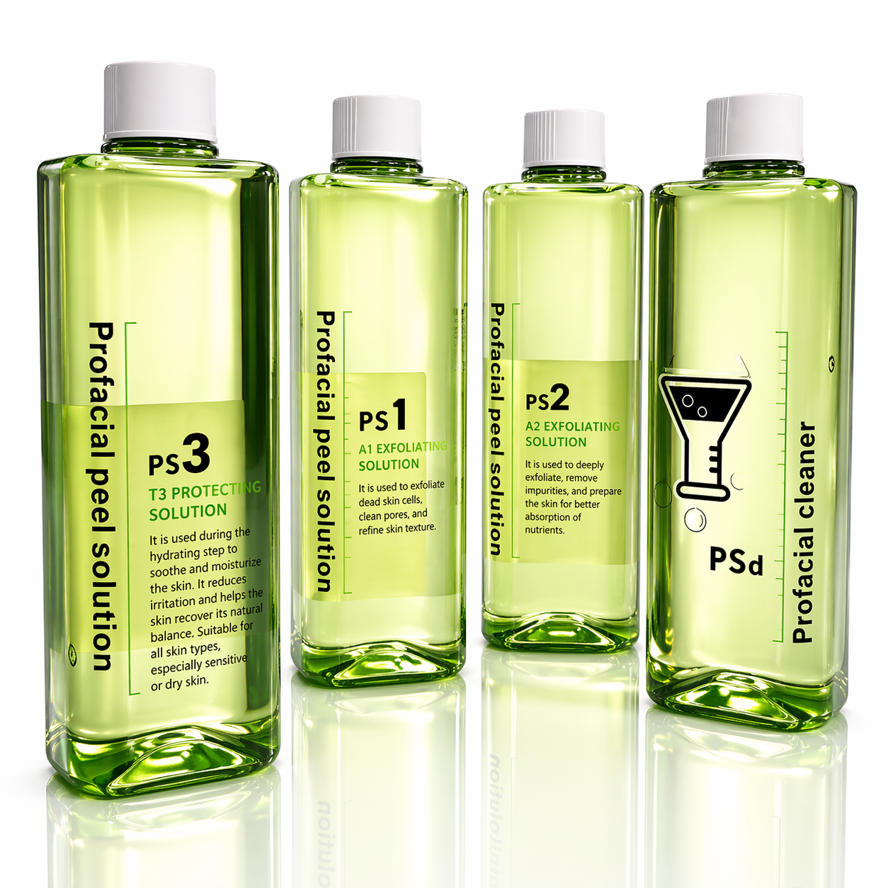 Hydra Facial Serum Set AHA BHA EGF Oxygen Water – Deep Cleansing & Hydrating Skin Solution for Facial Machines