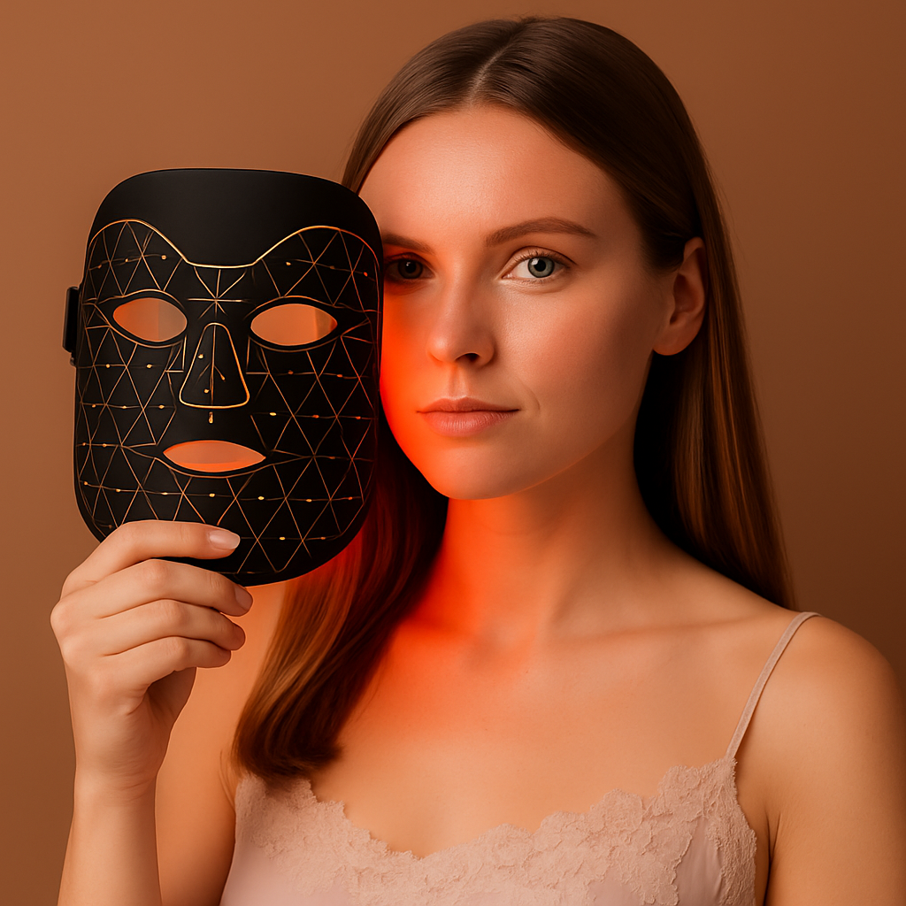 LED Facial Therapy Mask – 8-Color Red & Near-Infrared Light for Firming, Whitening & Anti-Redness