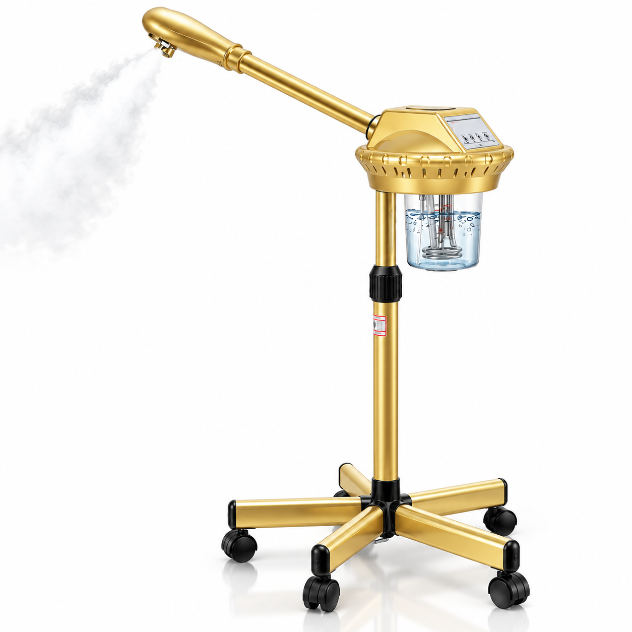 Professional Facial Steamer on Wheels – Adjustable Height 360° Rotating Hot Mist Salon Steamer