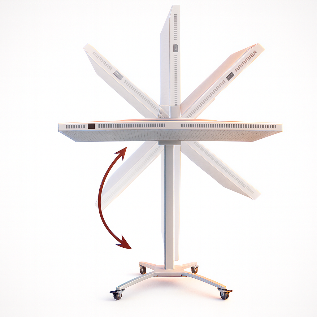 360° Adjustable Red Light Therapy Panel Stand with Remote Control – Electric Height Adjustable Full-Body LED Therapy (Horizontal & Vertical)