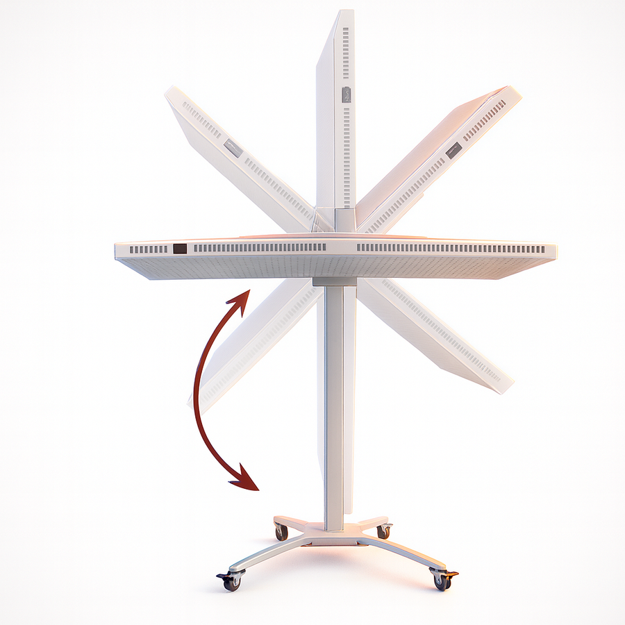 360° Adjustable Red Light Therapy Panel Stand with Remote Control – El ...