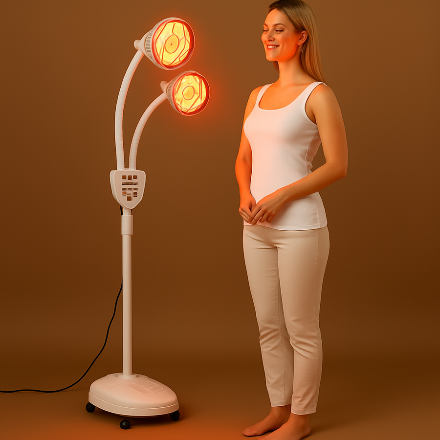 Theia Infrared Relief Pro – Dual-Head Heat Therapy Lamp with Stand