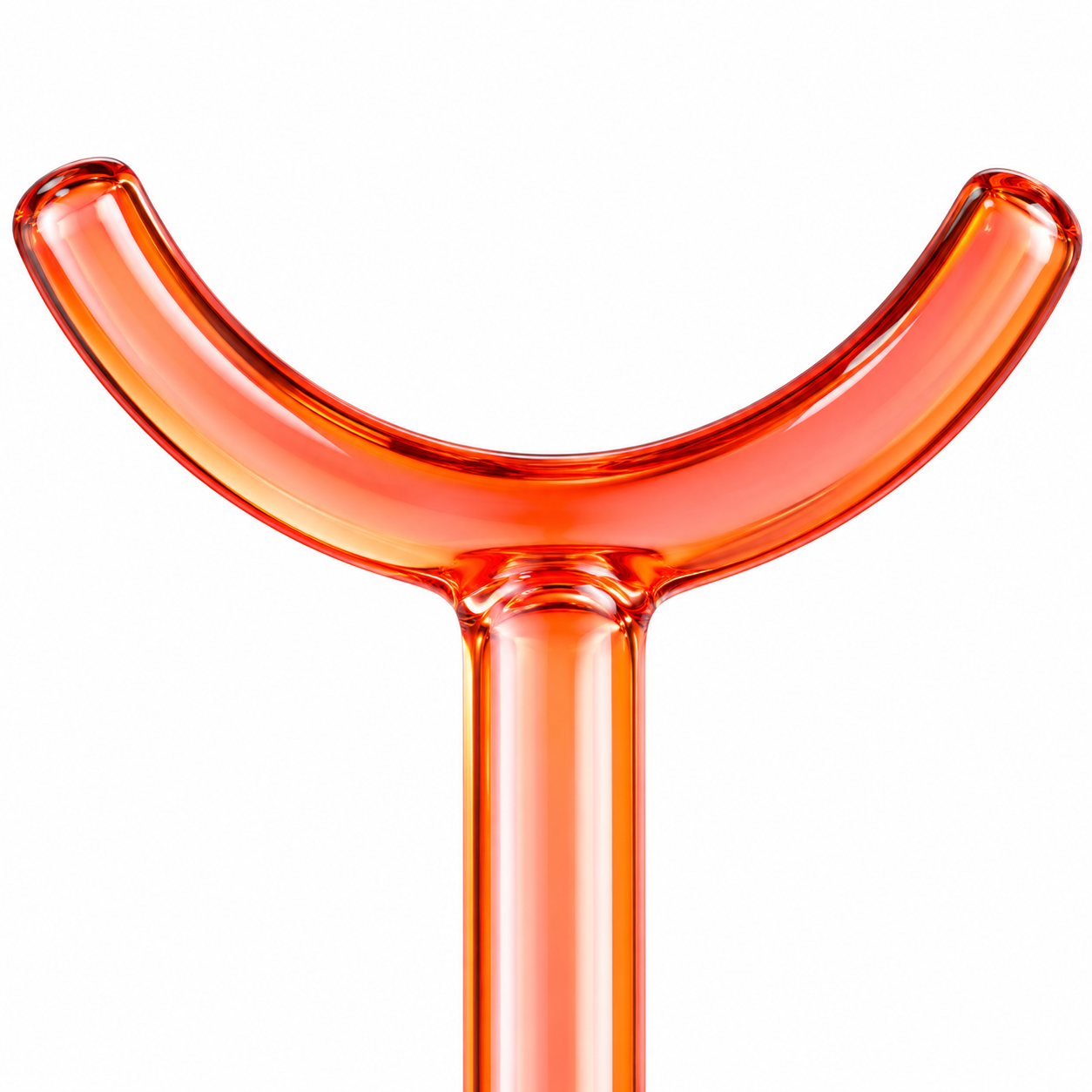 High Frequency Glass Y Electrode – Orange Replacement Attachment for Facial & Neck Beauty Devices