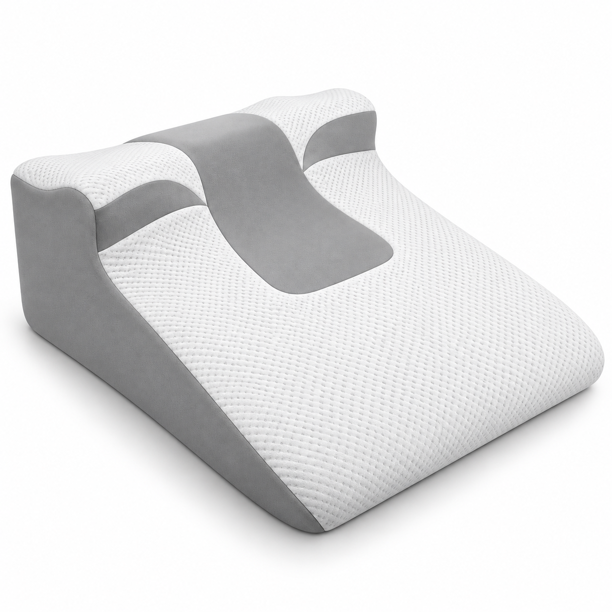 Ergonomic Bed Wedge Pillow – Memory Foam Incline Sleeping Cushion with Neck Support for Back & Side Sleepers