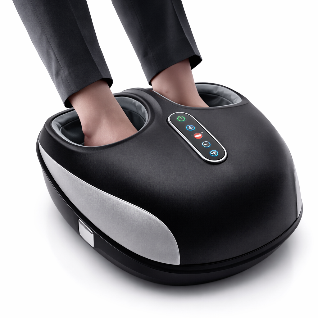 Theia Foot Massager Machine with Heat & Roller – Electric Fully Wrapped Foot Massage