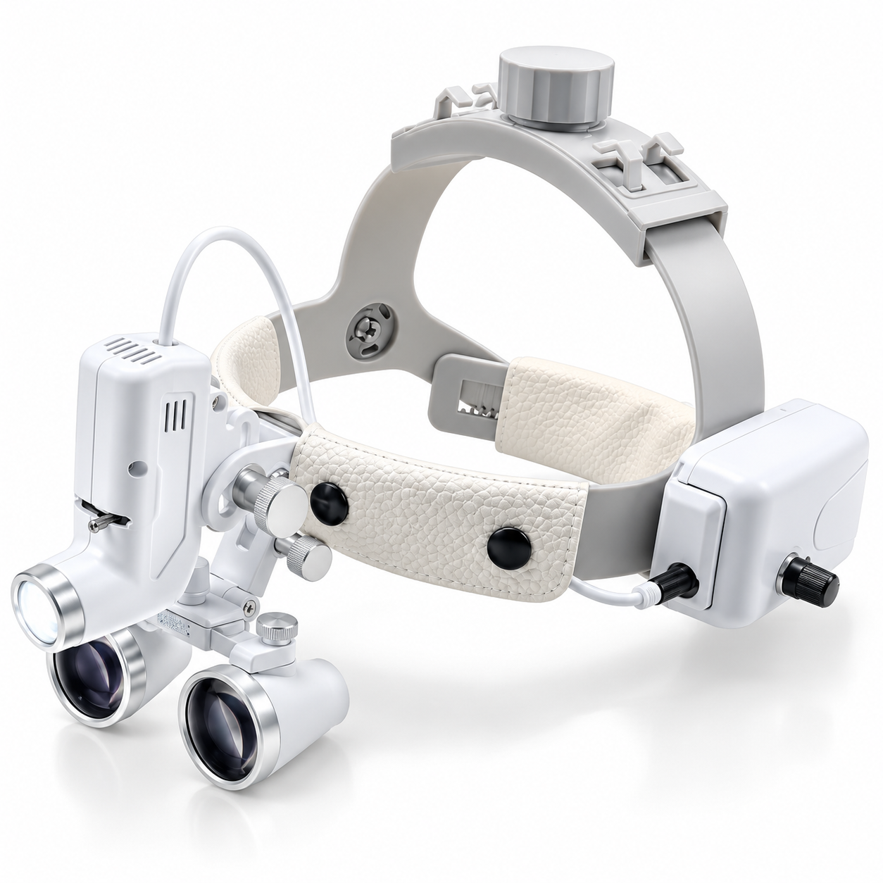 2.5X/3.5X Binocular Headband Magnifying Loupes with 5W LED Headlight