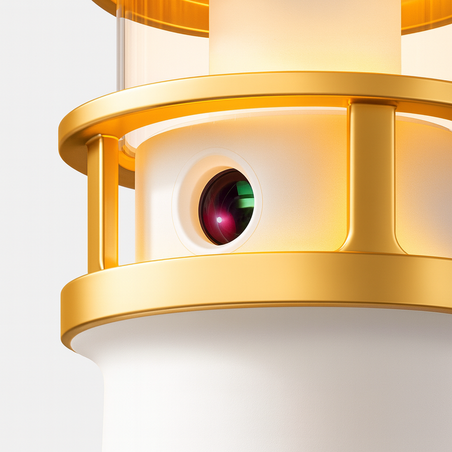 Theia Lighthouse Moon Projection Lamp – Motion Sensor Night Light with Bluetooth Music