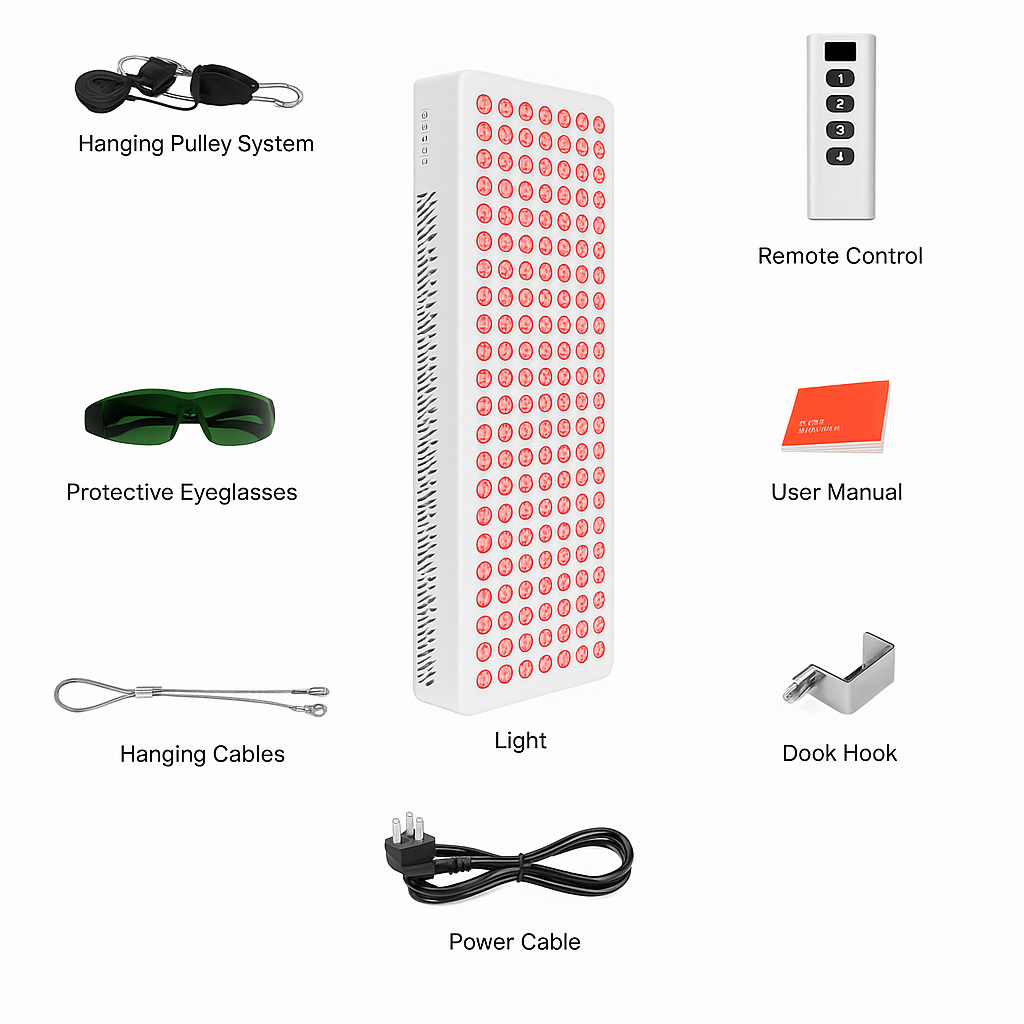 Theia P1500 Red & Infrared Light Therapy Panel – High Power LED Full Body Treatment
