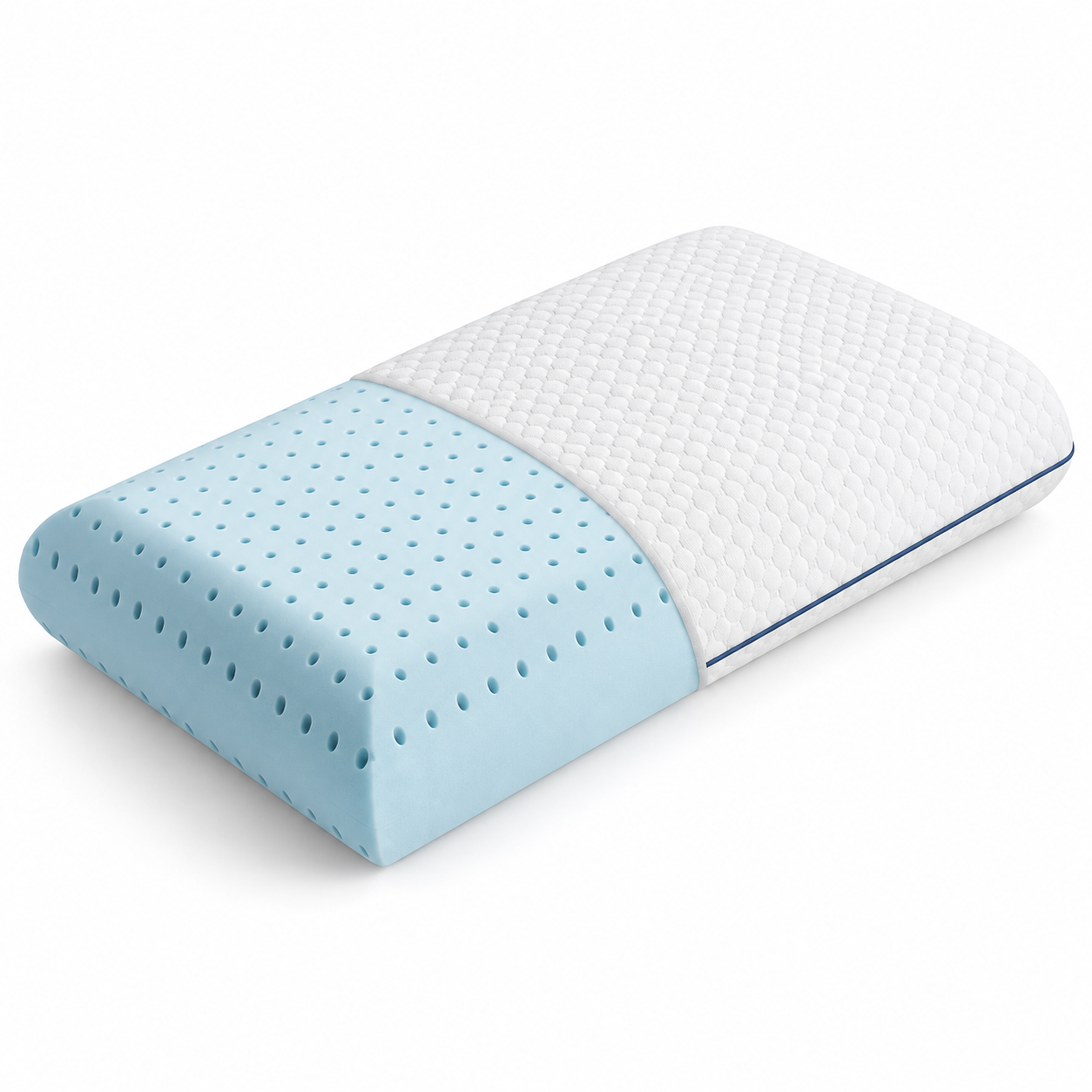 Ergonomic Memory Foam Bed Pillow – Ventilated Contour Sleeping Pillow with Washable Cover