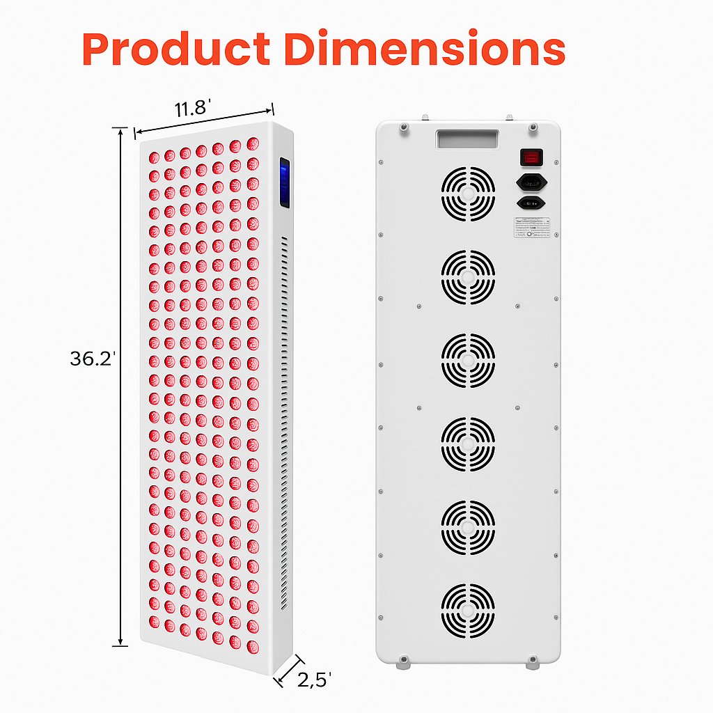 Theia P1500 Red & Infrared Light Therapy Panel – High Power LED Full Body Treatment