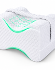Ergonomic Memory Foam Knee Pillow for Side Sleepers with Adjustable Strap – Leg Support Cushion