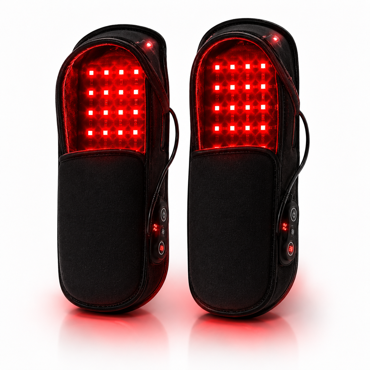LED Red Light Foot Slippers 660nm 880nm Infrared Heated Foot Wrap with 90 LEDs