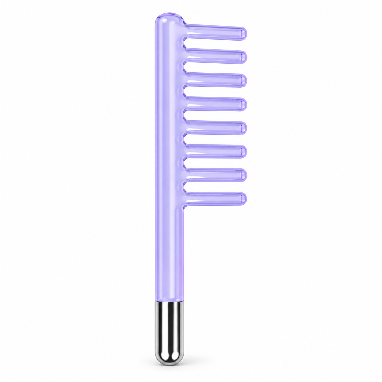 High Frequency Glass Comb Electrode – Purple Replacement Attachment for Scalp & Hair Beauty Devices