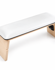 Professional Adjustable Foldable Nail Armrest – PU Leather Manicure Hand Rest with Wooden Stand