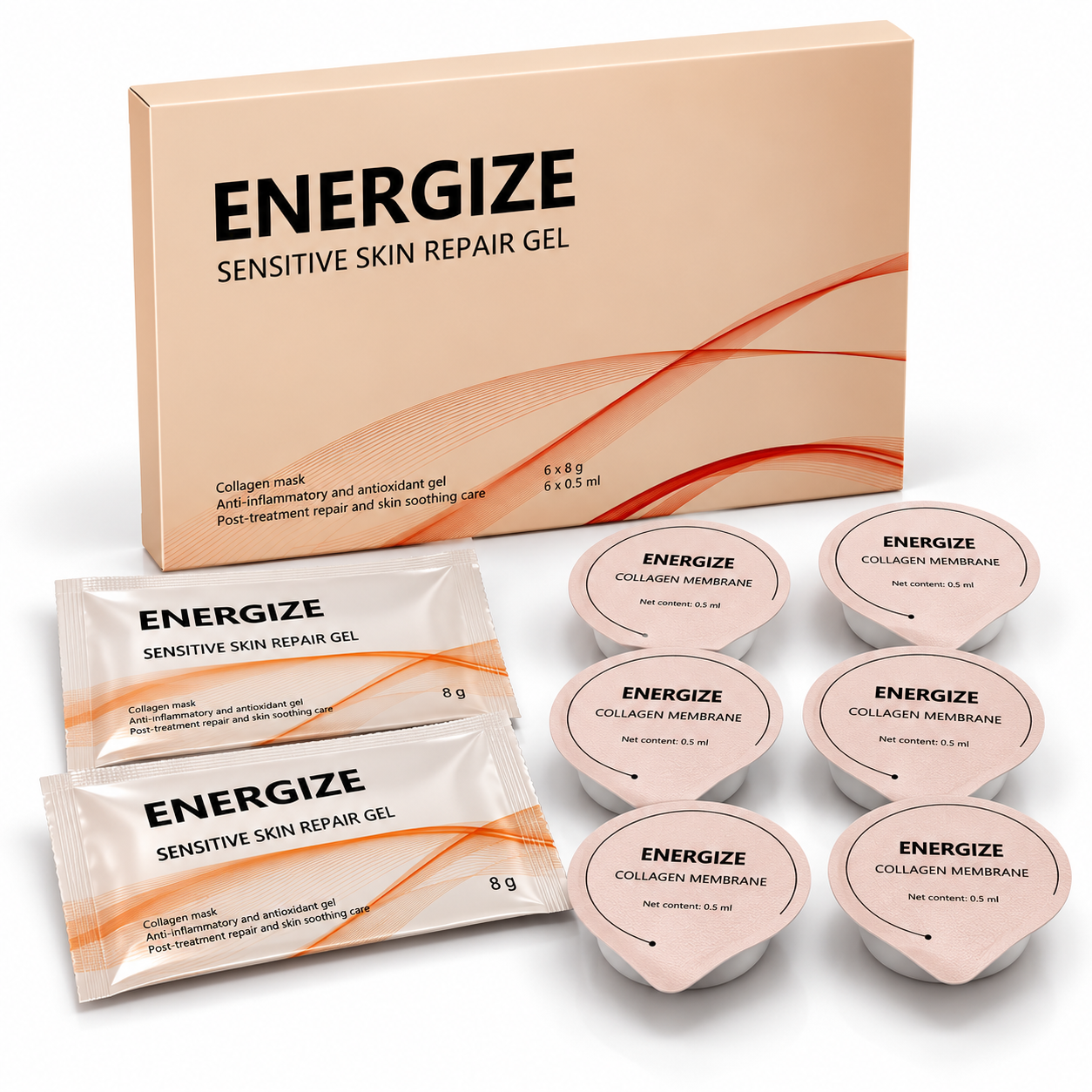 Energize & Protect Professional Skincare Gel Set for Facial Beauty Treatments