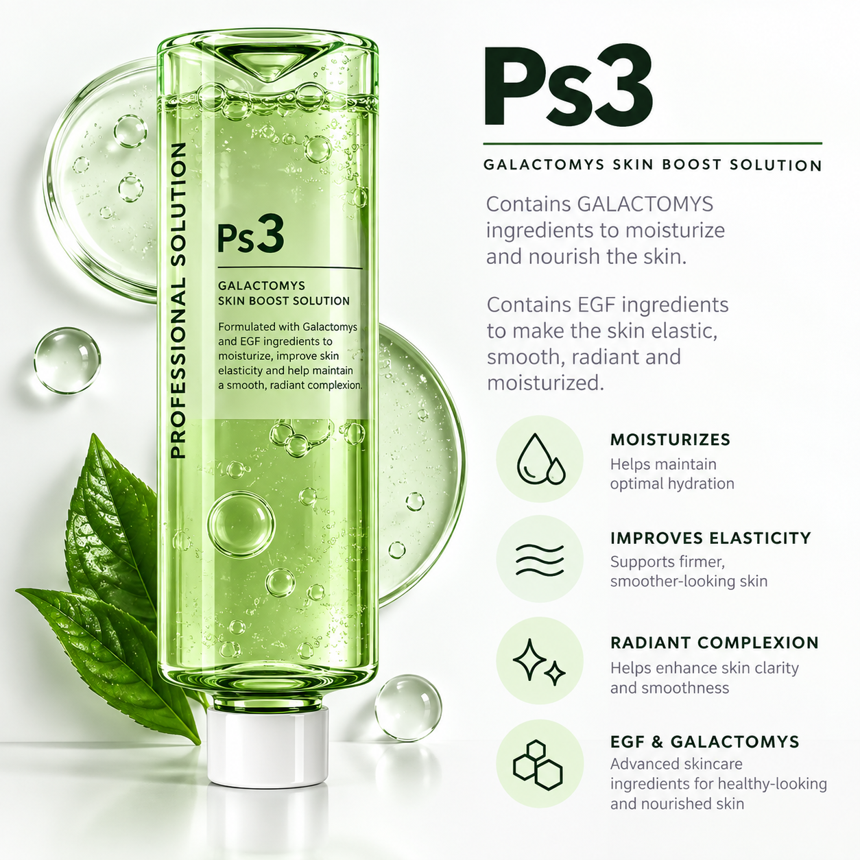 S1 PS2 PS3 PSC Hydro Facial Solutions 4 × 500ml AHA BHA Hydration & Cleaning Set