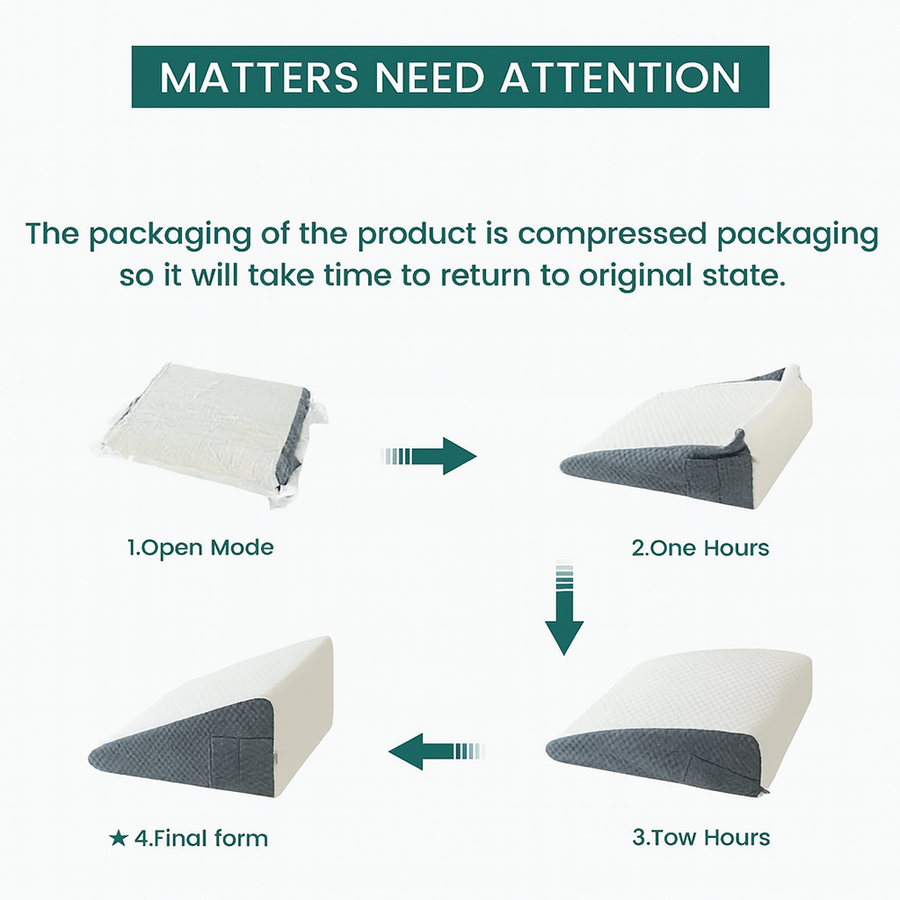 Wedge Support XL Pillow – Elevating Comfort for Acid Reflux, Back Pain & Restful Sleep