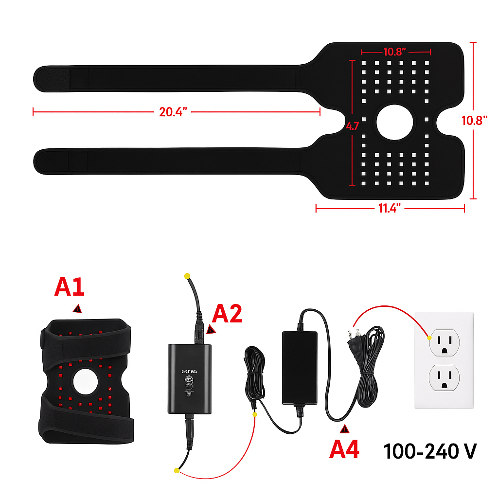 Theia Red Wave Knee Pro Red & Infrared Therapy Wrap: Advanced Joint Care