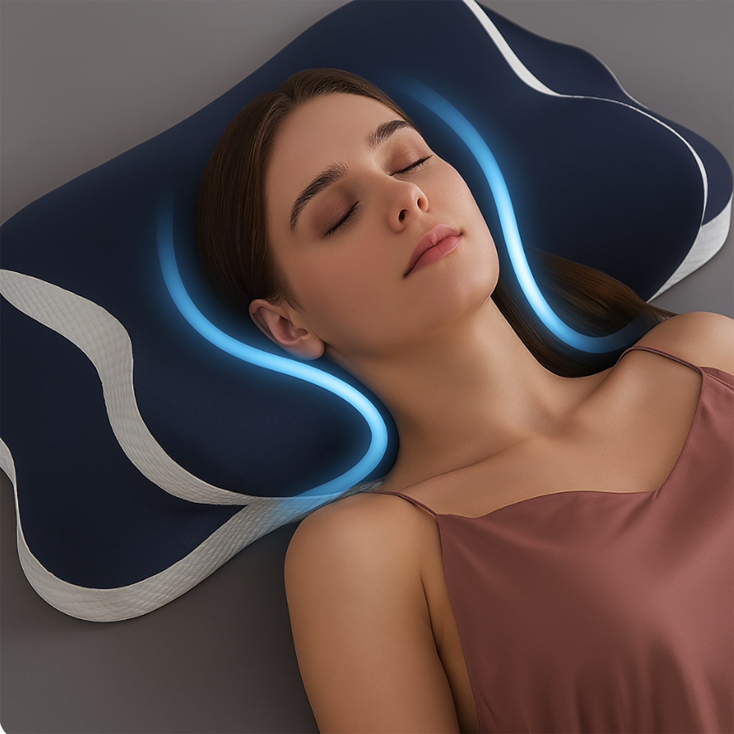 Memory Foam Cervical Pillow – Ergonomic Neck Support Pillow for Better Sleep & Spine Alignment