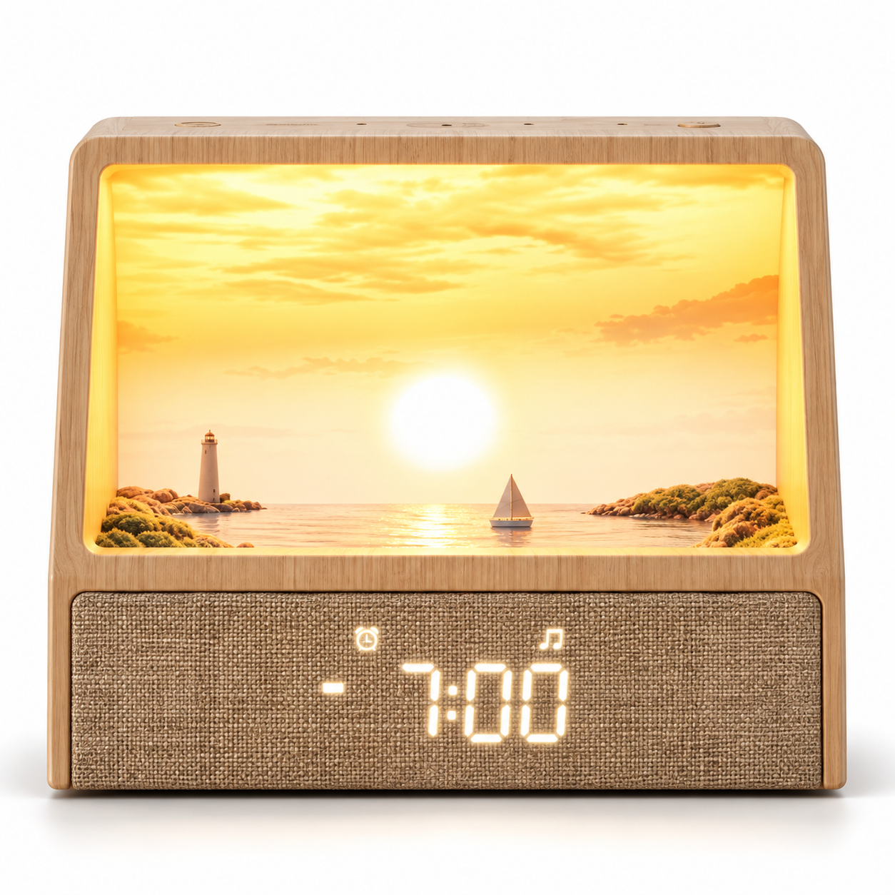 Sunrise Wake-Up Light Alarm Clock with White Noise, Night Light & Digital Clock