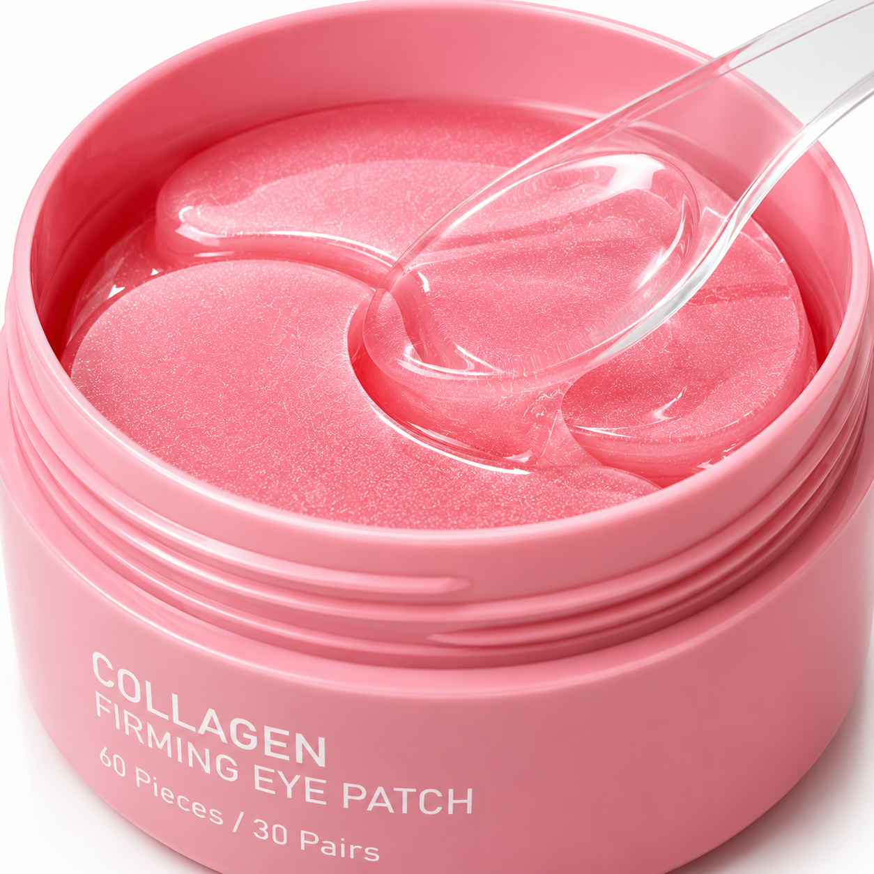 Caffeine Collagen Hydrogel Under Eye Patches – 60 Pieces / 30 Pairs – Pink